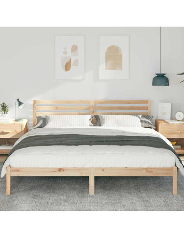 Struttura del letto Marrone 180 x 200 cm Pino massello