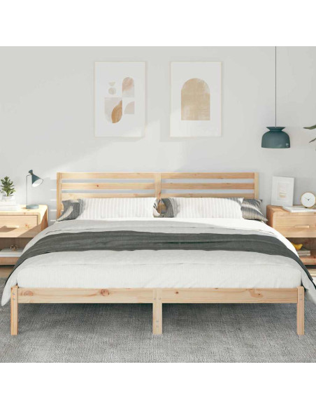 Struttura del letto Marrone 180 x 200 cm Pino massello