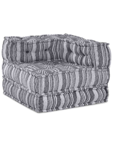 Pouffe 2 pcs Grigio 70 x 70 x 54 cm Tessuto
