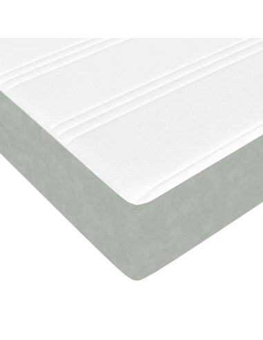Struttura letto con materasso 2 pcs Grigio chiaro Velluto