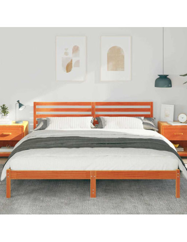 Struttura del letto Marrone cerato 180 x 200 cm Pino massello