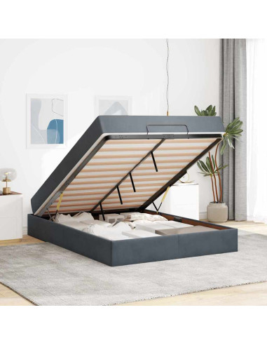 Struttura letto con materasso 2 pcs Grigio Sfumato Velluto