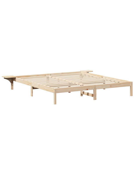 Struttura del letto Naturale 200 x 200 cm Pino massello