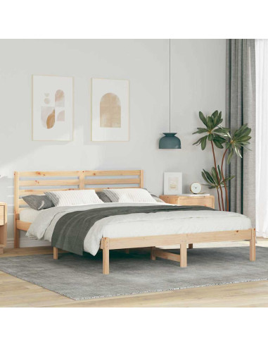 Struttura del letto Marrone 150 x 200 cm Pino massello