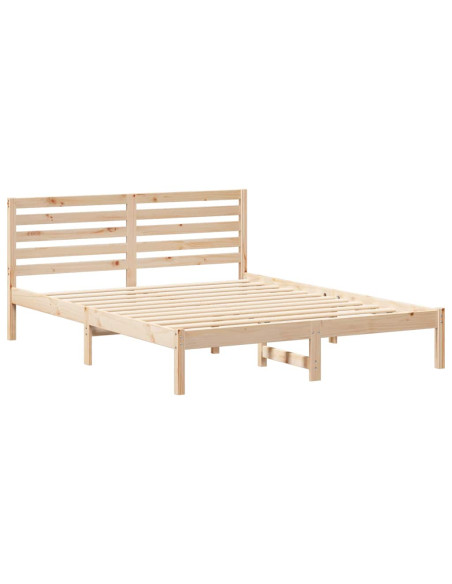 Struttura del letto Marrone 150 x 200 cm Legno di pino massello