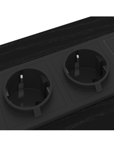 Armadio da Notte con cassetto 2 pcs Rovere Nero 42 x 41 x 61 cm