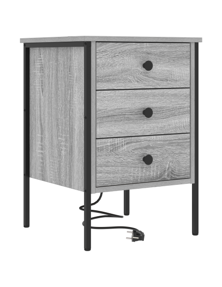 Armadio da Notte 2 pcs Grigio Sonoma 42 x 41 x 61 cm