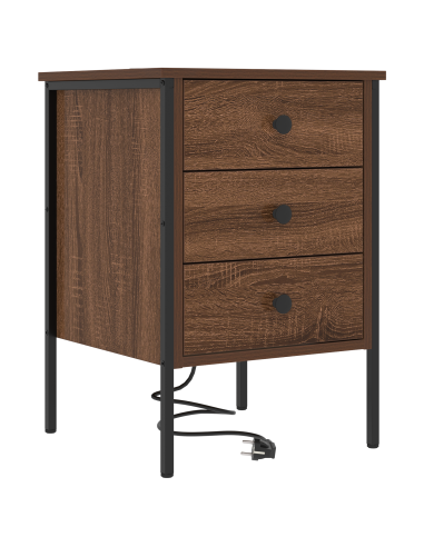 Armadio da Notte 2 pcs Rovere Marrone 42 x 41 x 61 cm