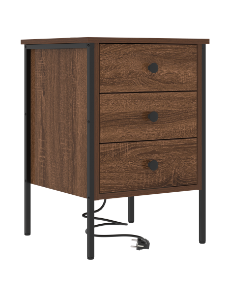 Armadio da Notte 2 pcs Rovere Marrone 42 x 41 x 61 cm