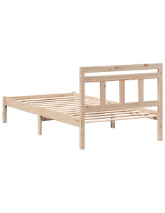 Struttura del letto Marrone 90 x 200 cm Pino massello