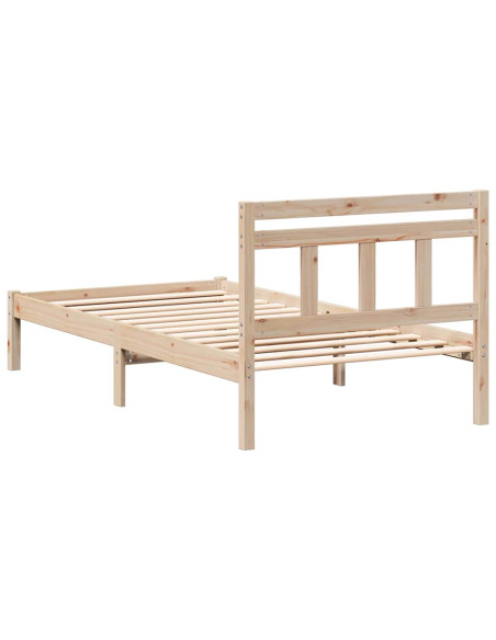 Struttura del letto Marrone 75 x 190 cm Pino massello