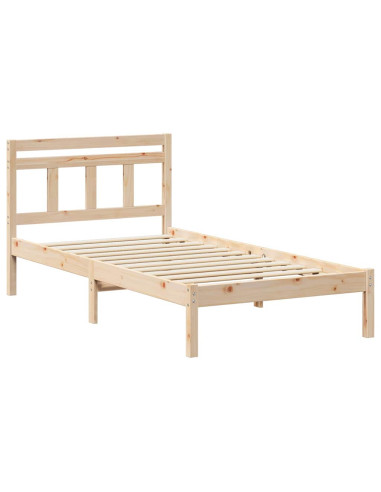 Struttura del letto Marrone 90 x 200 cm Pino massello