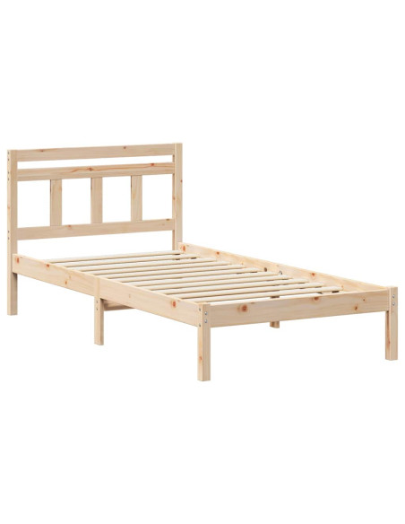 Struttura del letto Marrone 90 x 200 cm Pino massello