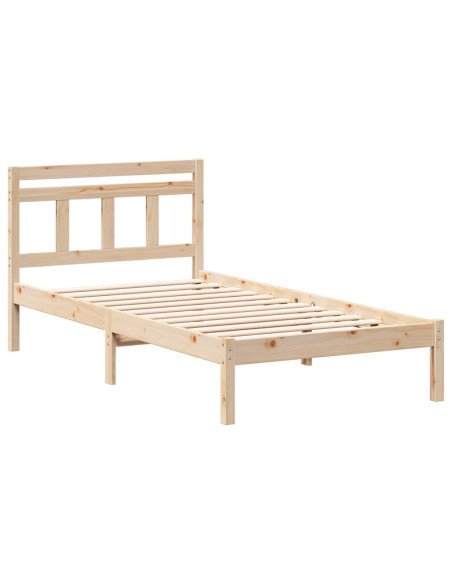 Struttura del letto Marrone 90 x 190 cm Legno di pino massello