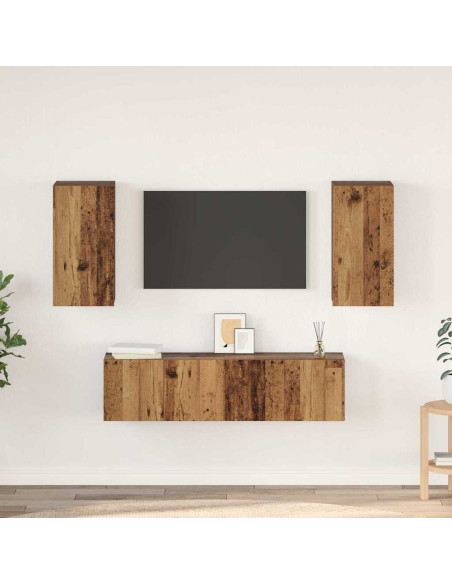 Set mobile TV 4 pcs Legno vecchio 60 x 30 x 30 cm