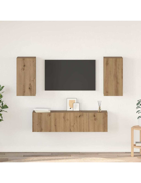 Set mobile TV 4 pcs rovere artigianale 60 x 30 x 30 cm