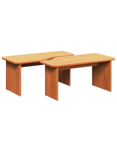 Tavolino da salotto 2 pcs Marrone cerato Legno di pino massello