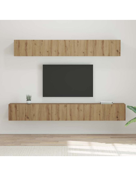 Set di mobili TV 5 pcs rovere artigianale 80 x 30 x 30 cm Media