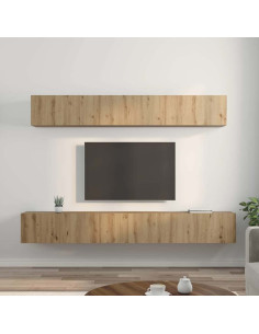 Set mobile TV 5 pcs Rovere artigianale Legno multistrato 2