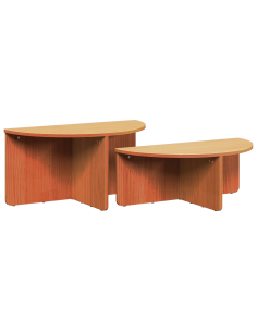 Tavolino da salotto 2 pcs Marrone cerato Legno di pino massello