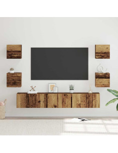 Set mobile TV 7 pcs Legno vecchio Legno multistrato 2