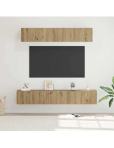 Set mobile TV 5 pcs Rovere artigianale Legno multistrato 2