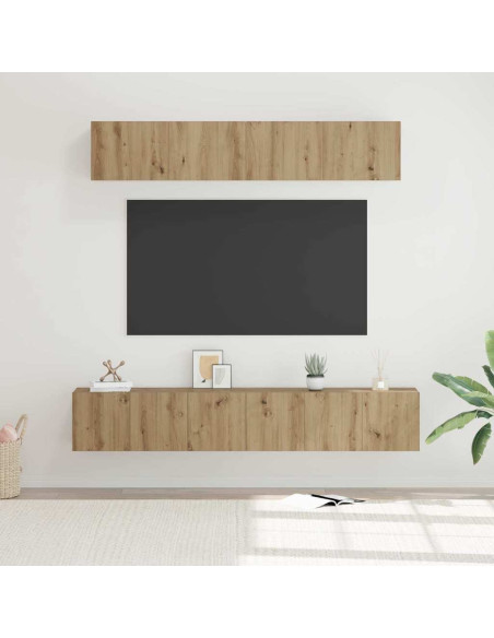 Set di mobili TV 5 pcs rovere artigianale Media 80 x 30 x 30 cm