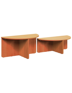 Tavolino da salotto 2 pcs Marrone cerato Legno di pino massello 2