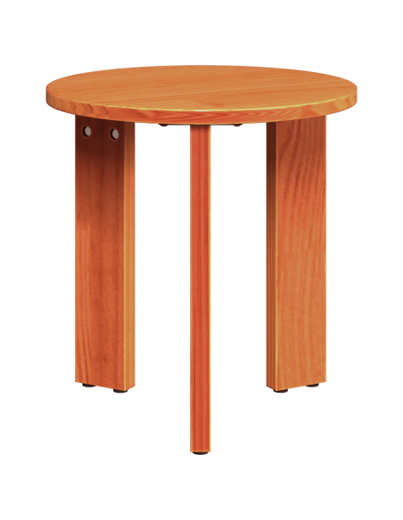 Set di Tavolini da Caffè 3 pcs Cera marrone 47.5 x 47.5 x 27 cm