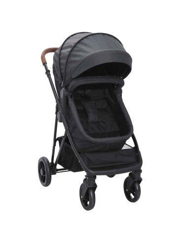 Passeggino 2 in 1 Antracite e Nero in Acciaio