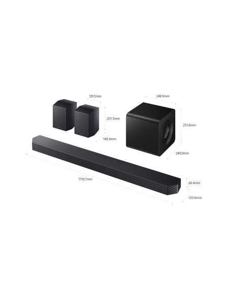 Samsung Soundbar HW-Q930F/ZF, Audio 9.1.4 canali, Wireless Dolby Atmos, 2025