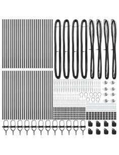 Palo della recinzione 52 pcs Grigio 3,2 x 3,2 x 145 cm