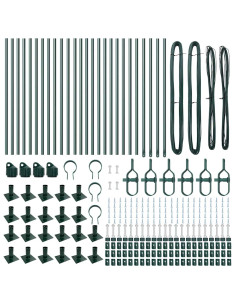 Palo della recinzione 26 pcs Grigio 3,2 x 3,2 x 70 cm