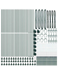 Palo della recinzione 52 pcs Grigio 3,2 x 3,2 x 70 cm
