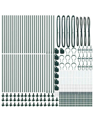 Palo della recinzione 52 pcs Grigio 3,2 x 3,2 x 70 cm