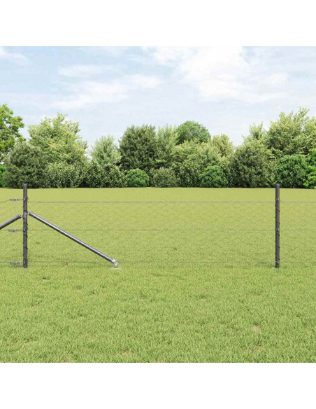 Palo della recinzione Grigio 100 x 0,8 m (maglia da 50 mm)