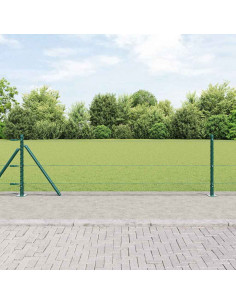 Palo della recinzione Verde 25 x 0,6 m (rete da 13 mm)