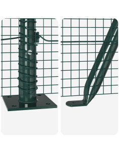 Palo della recinzione Verde 50 x 0,5 m (rete mesh 19 x 19 mm) 2