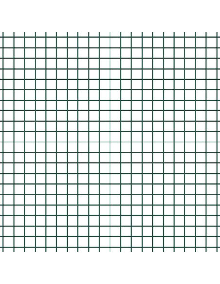 Recinzione in Filo Rete con 13 Posti Flangiati Verde 0.5x100 m Acciaio