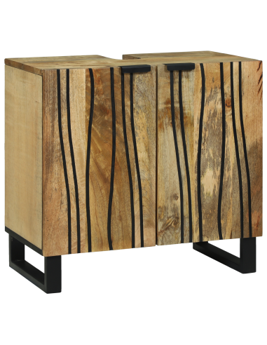 Set di mobili per il bagno 4 pcs Marrone Legno multistrato