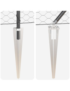 Palo della recinzione Grigio 100 x 0,8 m (maglia da 50 mm) 2