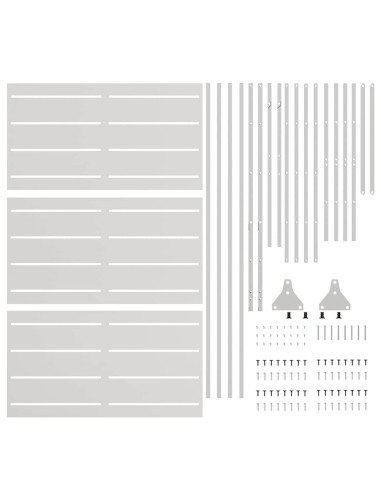 Schermo per Privacy Grigio 100 x 50 x 180 cm Acciaio