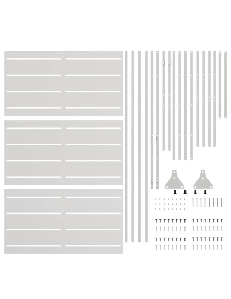 Schermo per Privacy Grigio 100 x 50 x 180 cm Acciaio