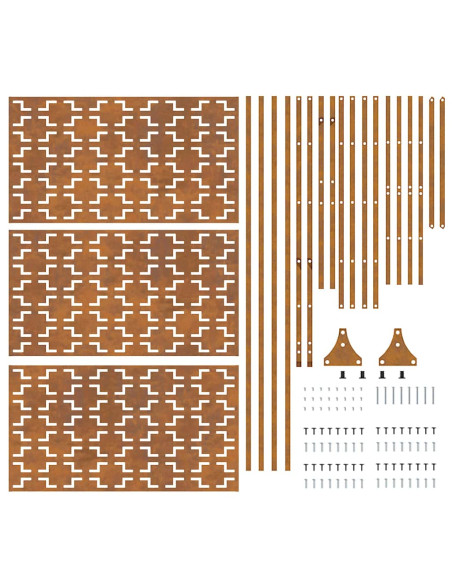 Schermo per Privacy 100x50x180 cm in Acciaio Inossidabile