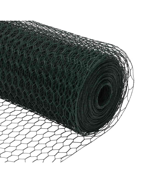 Palo della recinzione Verde 25 x 0,5 m (rete da 13 mm) Acciaio