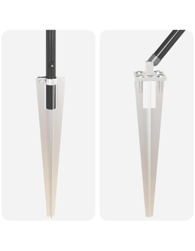 Palo della recinzione 52 pcs Grigio 3,2 x 3,2 x 145 cm