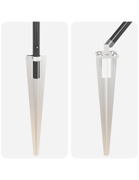 Palo della recinzione 52 pcs Grigio 3,2 x 3,2 x 145 cm