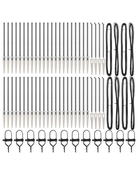 Pali di Fencing  con Punta 52 pezzi Ø32 mm 100 cm Acciaio Zincato