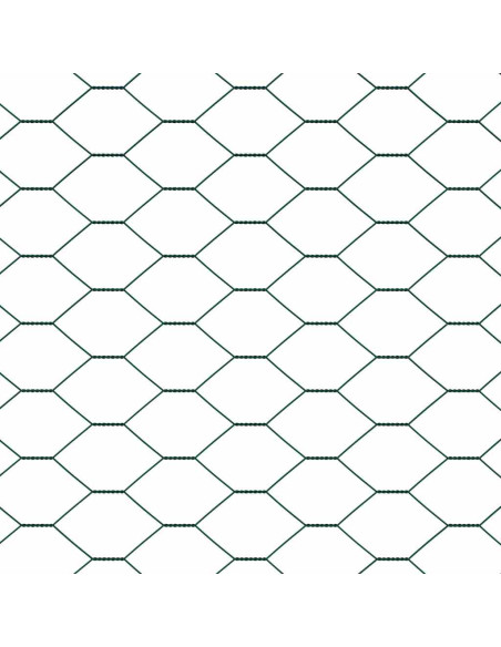 Set di Recinzione Set di 2 Verde Foresta Metallo 25 x 0,5 m