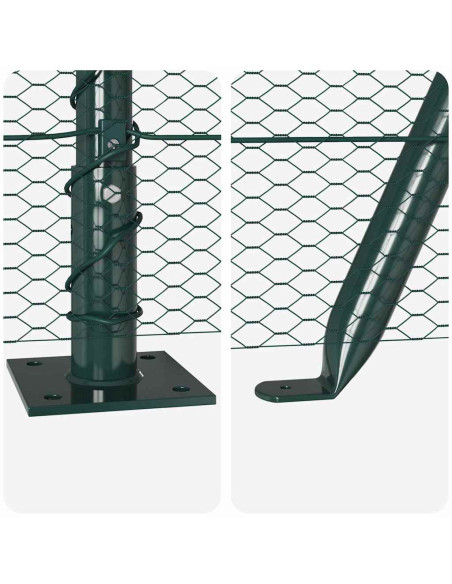 Recinzione Esagonale  Verde 0.6x25 m Acciaio